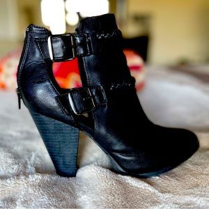 Cute black heeled boots